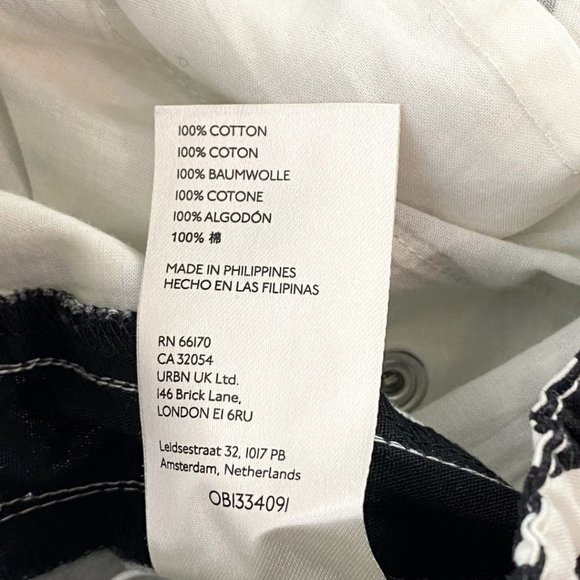 MAEVE BY ANTHROPOLOGIE TENLEY BLACK WHITE JUNGLE ANIMAL PRINT TWILL TRACK PANTS - Picture 11 of 11